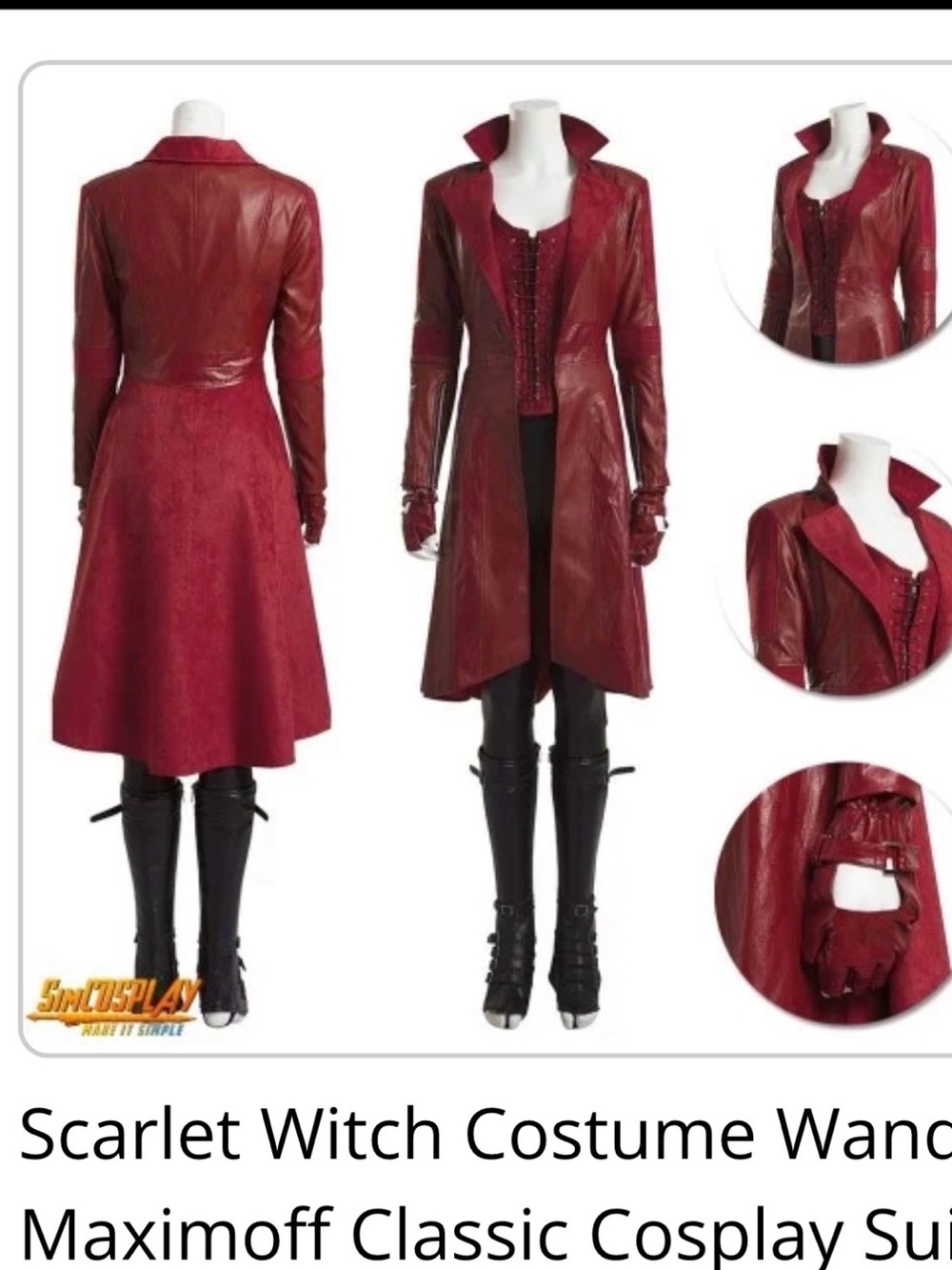 Marvel Scarlet Witch costume